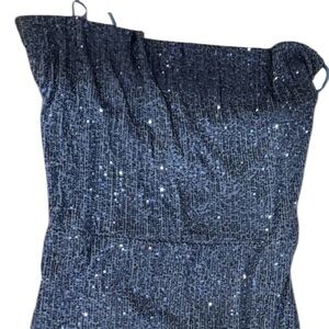 Elegant Blue Sequin Dress